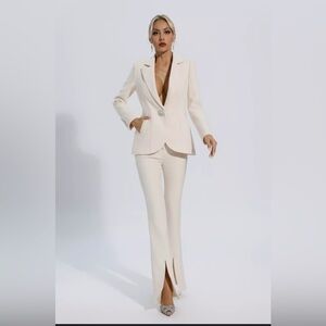 Chic Cream Women's Pantsuit